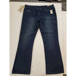 Blac Label Premium Denim Jeans Mens W40 L33" Distressed Metal‎ Rivets Blue NWT